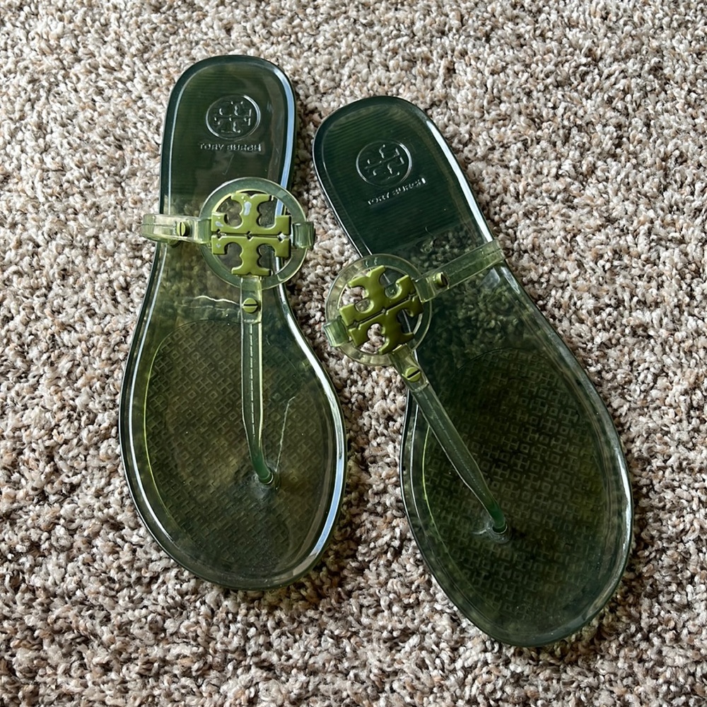 Tory Burch Jelly Mini Miller Green Sandals